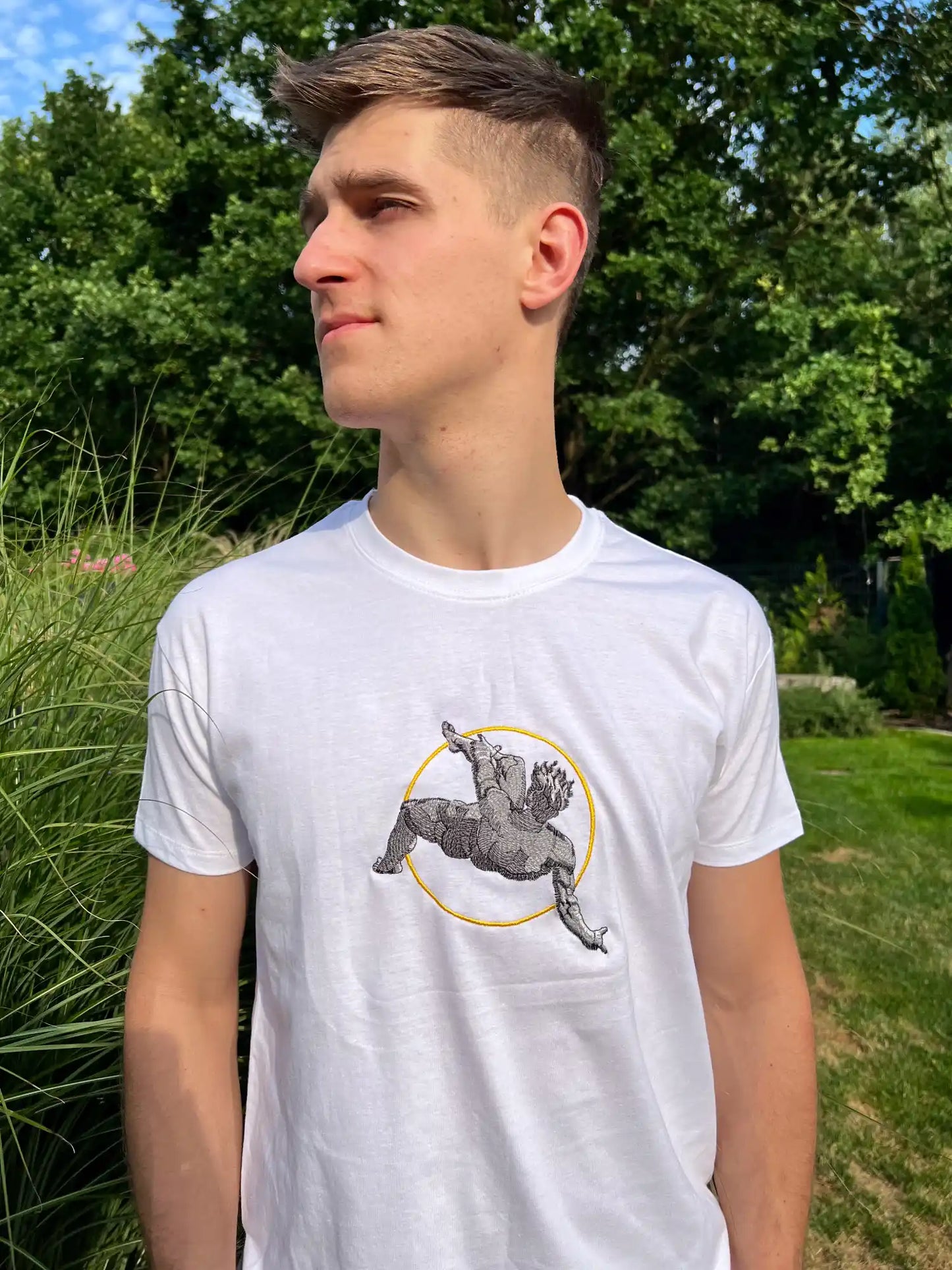 Haft przedstawiający "Upadek Ikara" - Zbyt Blisko Słońca