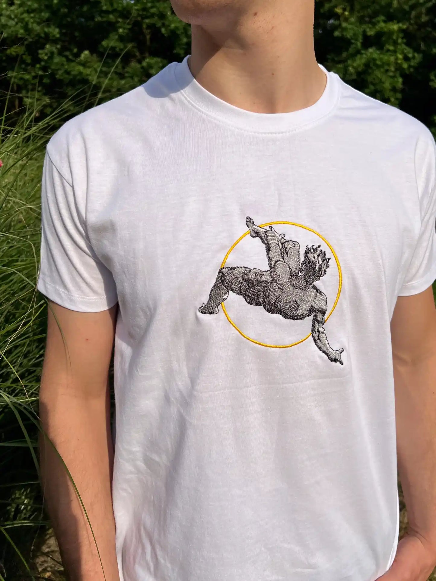 Haft przedstawiający "Upadek Ikara" - Zbyt Blisko Słońca